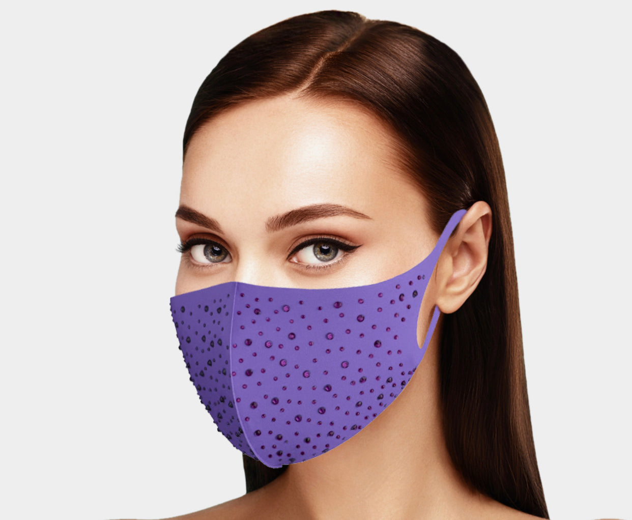 Purple Stone Face Mask