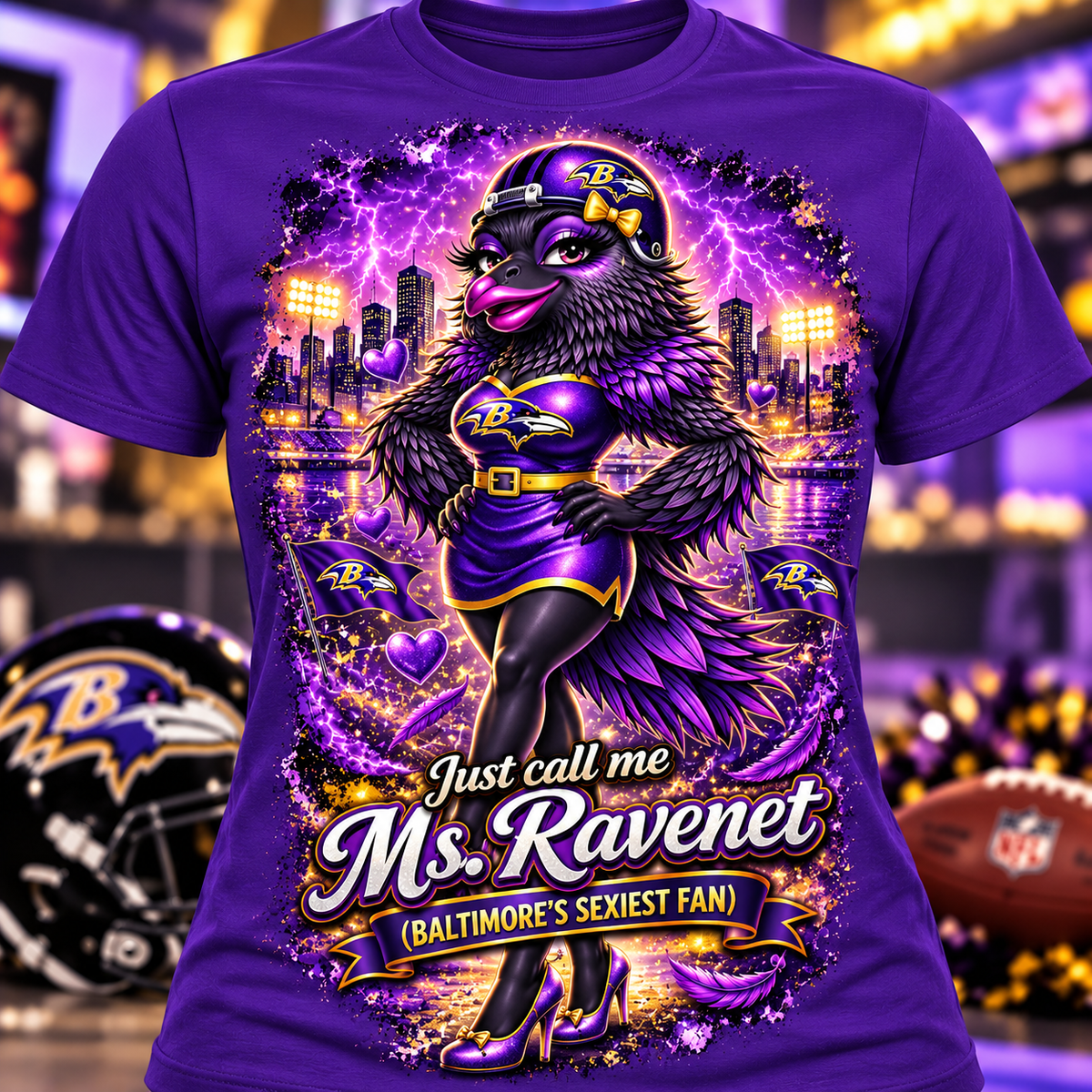 Just call me Ms. Ravenet Tshirt (Fitted purple)