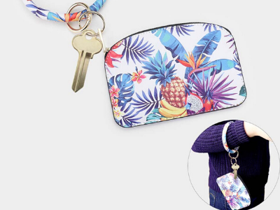 Tropical Leave Fruit Key Chain / Bracelet / Pouch Bag