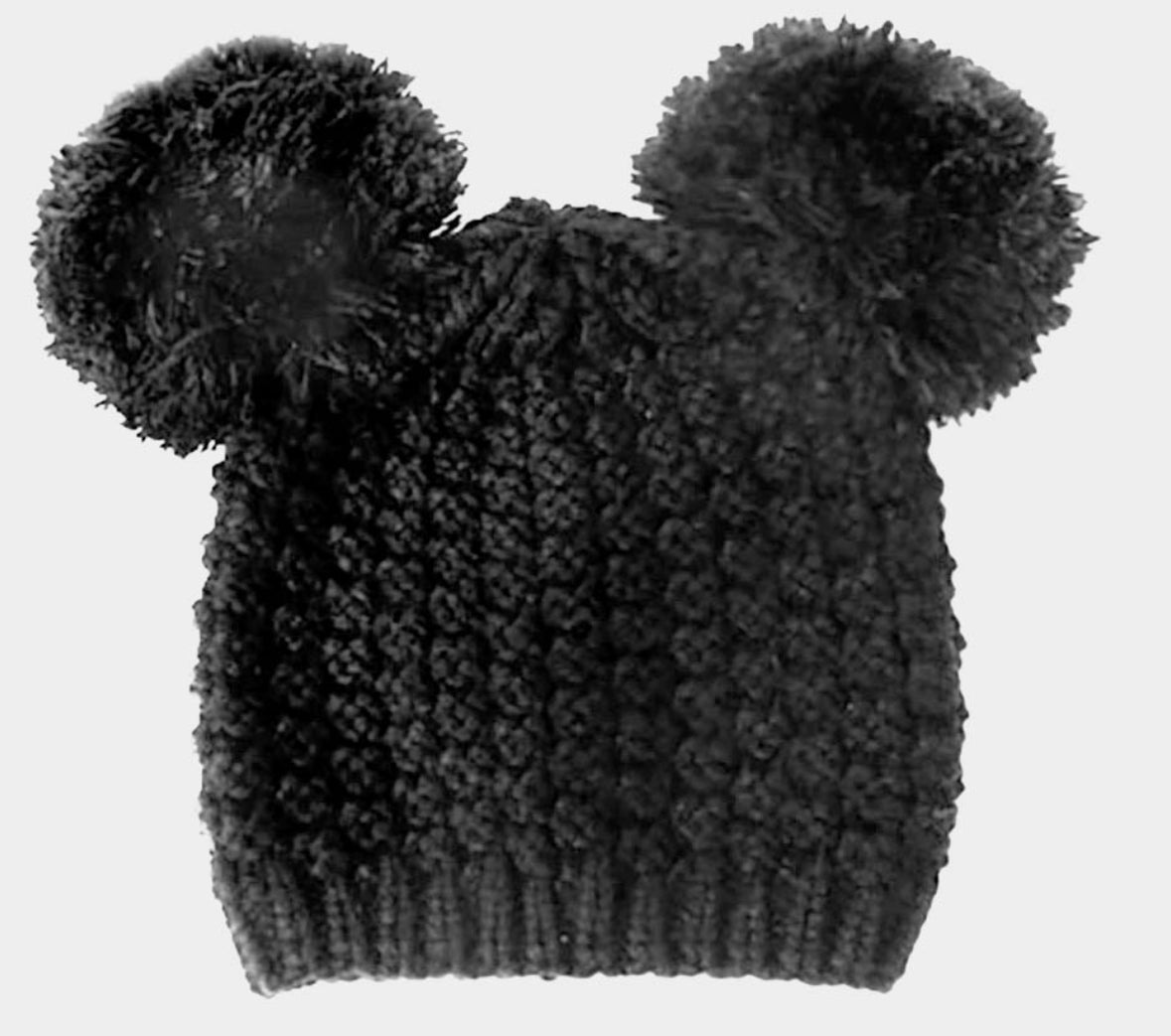 Black Puff Ball Hat