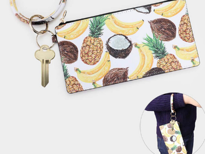 Tropical Fruits Pattern Key Chain / Bracelet / Pouch Bag