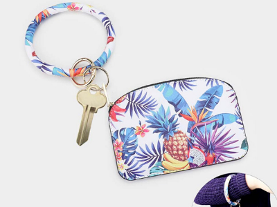 Tropical Leave Fruit Key Chain / Bracelet / Pouch Bag