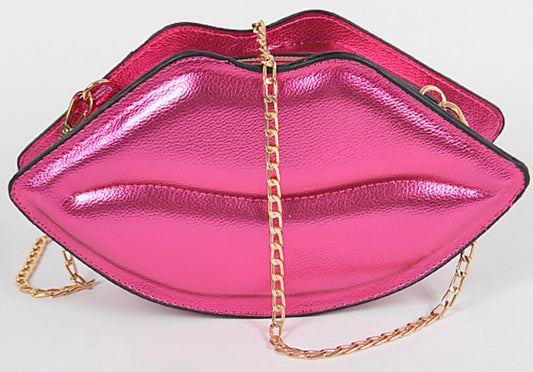 Pink Metallic Lip Purse