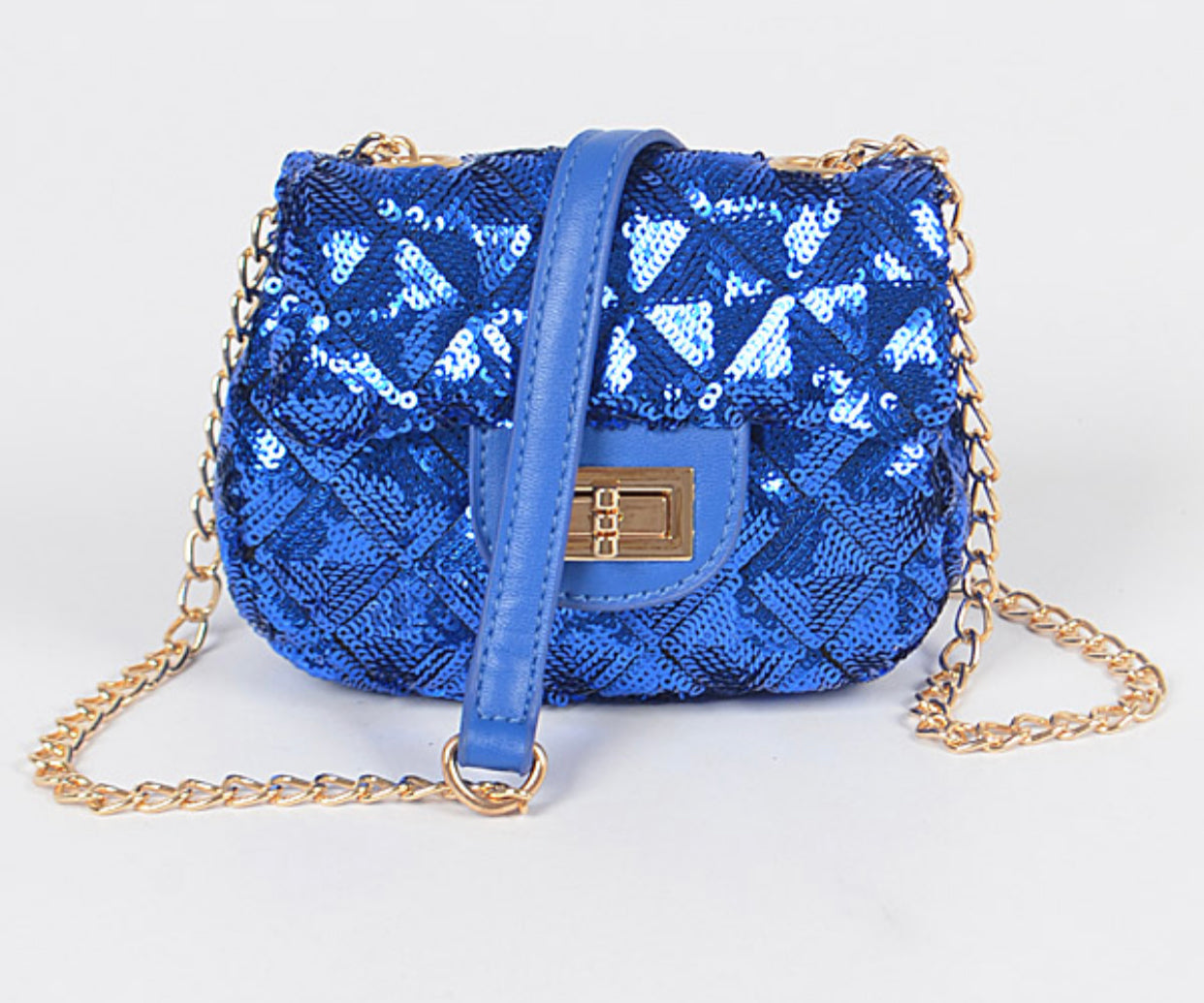 Royal Blue Sequin Mini Bag