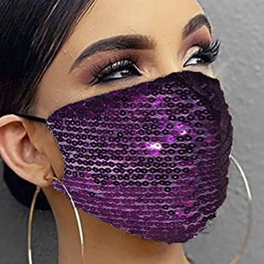 Sequin Purple Mask